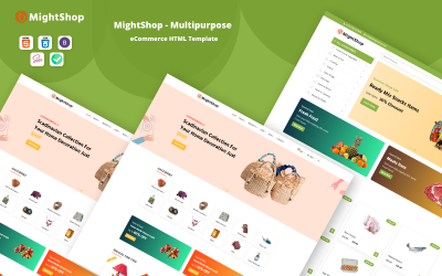 MightShop - e-handel HTML-webbplatsmall