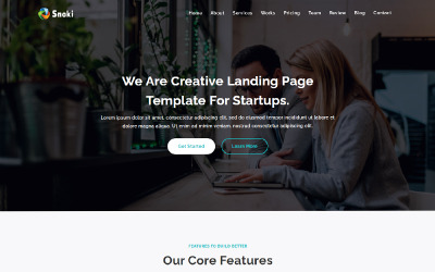 Responsivt Snoki - SEO Agency & Business HTML Landing Page Template Landing Page-mall #144481