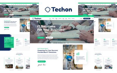 Techon - IT-lösningar och tjänster HTML5-webbplatsmall