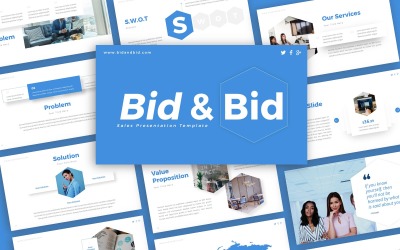 Bid and Bid Sales Presentation Szablon PowerPoint