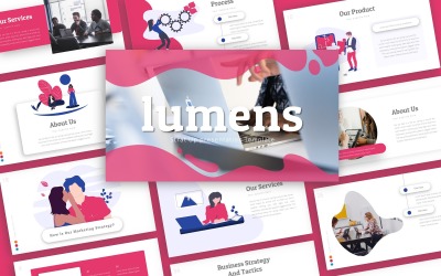 Lumens Startup-Präsentation PowerPoint-Vorlage