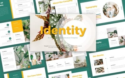 Modello PowerPoint di presentazione delle linee guida del marchio di identità