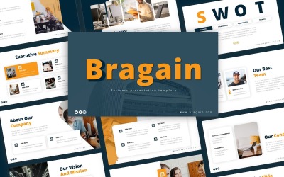 Plantilla de PowerPoint - presentación empresarial de Bragain