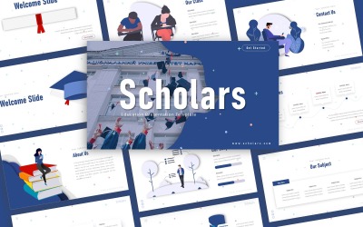 Tudós oktatási bemutató PowerPoint sablon