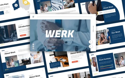 Werk üzleti prezentáció PowerPoint sablon
