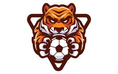 Tiger Football Soccer Mascot - Illustration