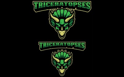 Triceratopses maskot - illustration