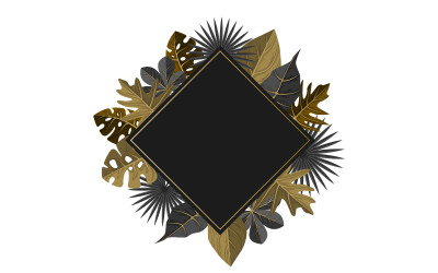 Rektangel Golden Border - Illustration