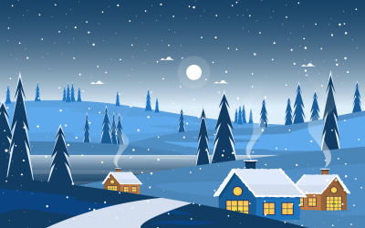 Winter Schnee Natur - Illustration