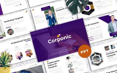 Corponic - modelo de PowerPoint de negócios