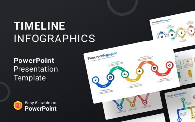 Infografiki osi czasu - szablon prezentacji PowerPoint