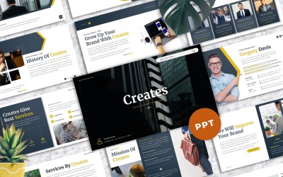 Maakt - Zakelijke PowerPoint-sjabloon