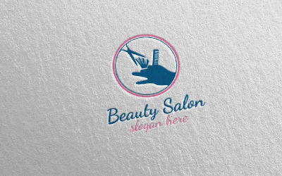 Modello di logo del salone di bellezza