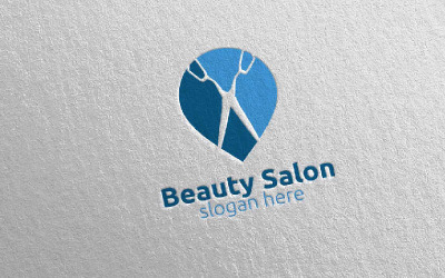 Pin Beauty Salon Logo Template