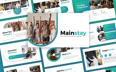 Шаблон PowerPoint для бизнес-презентации Mainstay