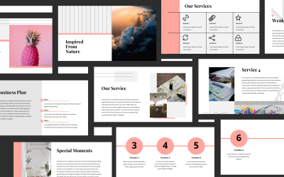 Saya Feminine Presentation шаблон PowerPoint