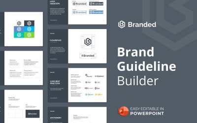 Brand Guideline Builder  Presentation PowerPoint template