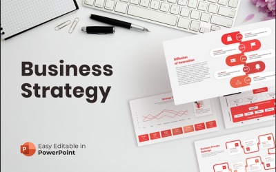Modelo de estratégia de negócios PPTX PowerPoint