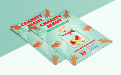 Charity Flyer - Vorlage für Corporate Identity