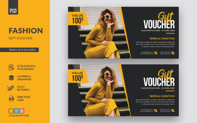 Vale-presente de moda - modelo de identidade corporativa