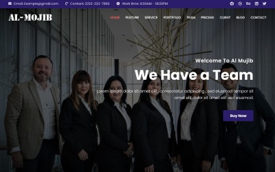 Al-Mujib - Multipurpose Busniess & Consulting Agency Landing Page Template