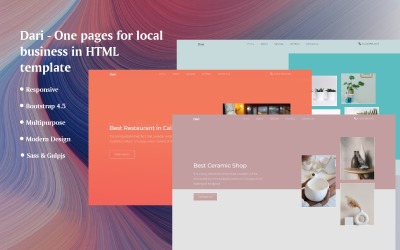 Dari - Modello di pagina di destinazione per pagine di destinazione multiuso
