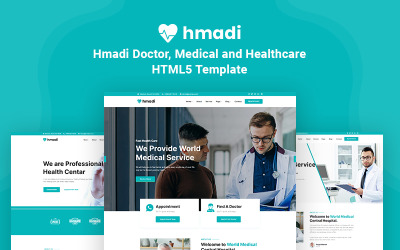 Hmadi - Teamplate do site médico, médico e de saúde