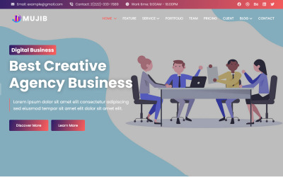 Mujib - Busniess &amp;amp; Consulting Agency Langing Page Template