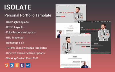 Responsive Isolate - Personal Portfolio Açılış Sayfası #145310