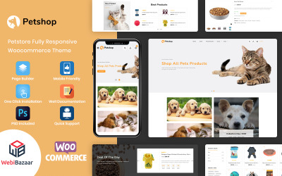 WooCommerce Theme namens "Petshop - Pet Store and Pet Food" #145316