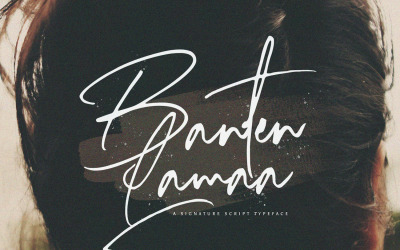 Banten Lama - Handtekening cursief lettertype