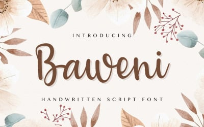Baweni - Handwritten Cursive Font