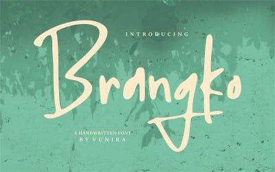 Brangko | A Handwritten Font