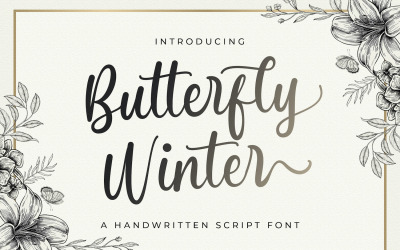 Butterfly Winter - Carattere scritto a mano