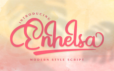 Enhelsa | Modern stil kursivt teckensnitt