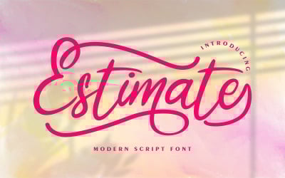Estimate | Modern Cursive Font