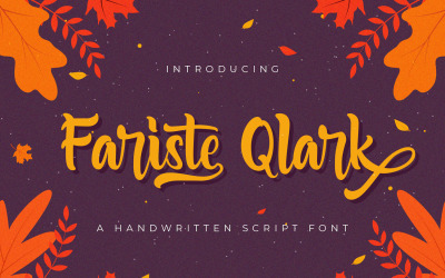 Fariste Qlark - Handskrivet typsnitt