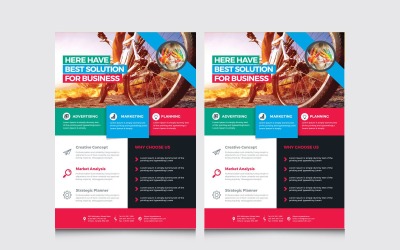 Folheto comercial - modelo de identidade corporativa