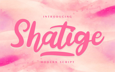 Shatige | Moden Kurzív Betűtípus