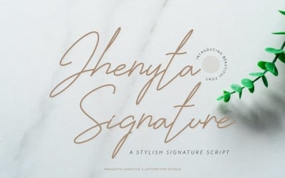 Шрифты сценария подписи Jhenyta