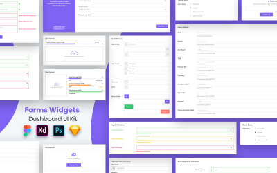 Formulieren Widgets Dashboard UI Kit