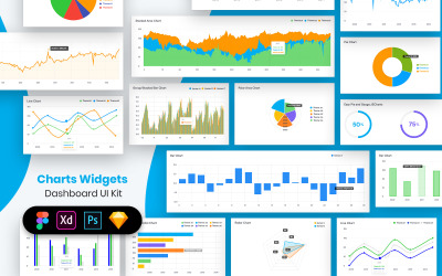 Grafikler Widget&amp;#39;ları Gösterge Tablosu Kullanıcı Arayüzü Kiti