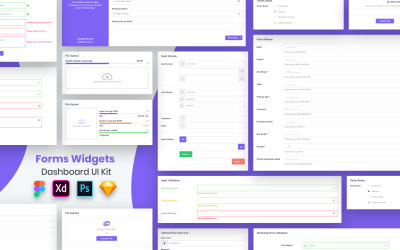 Kit de interface do usuário do painel de widgets de formulários