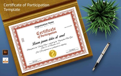Modello di certificato di partecipazione