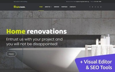 StyleRoom - Modello Moto CMS 3 per la ristrutturazione della casa