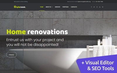 StyleRoom - Modello Moto CMS 3 per la ristrutturazione della casa