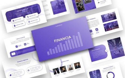 Financia - Повністю анімована багатоцільова презентація шаблон PowerPoint
