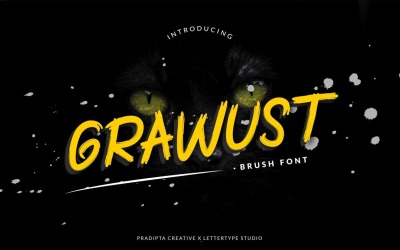 Grawust Modern Brush-lettertype