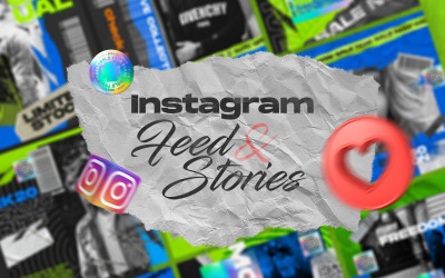Instagram Hype történetek sablon a közösségi médiához