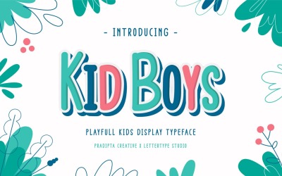 Kid Boys - hravé zobrazovací písmo